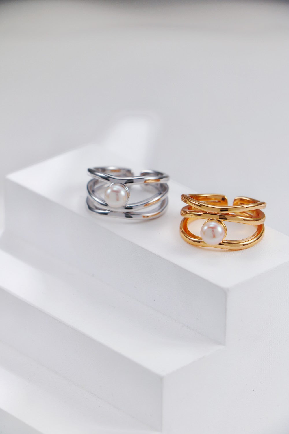 S925 Sterling Silver Pearl Ring (J0353)