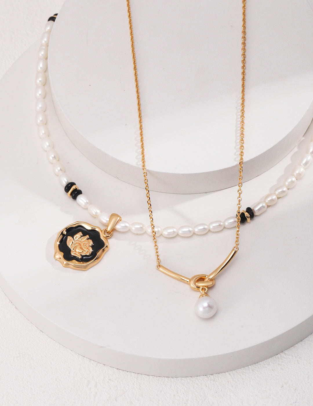S925 Sterling Silver Pearl Necklace (D0477-2)