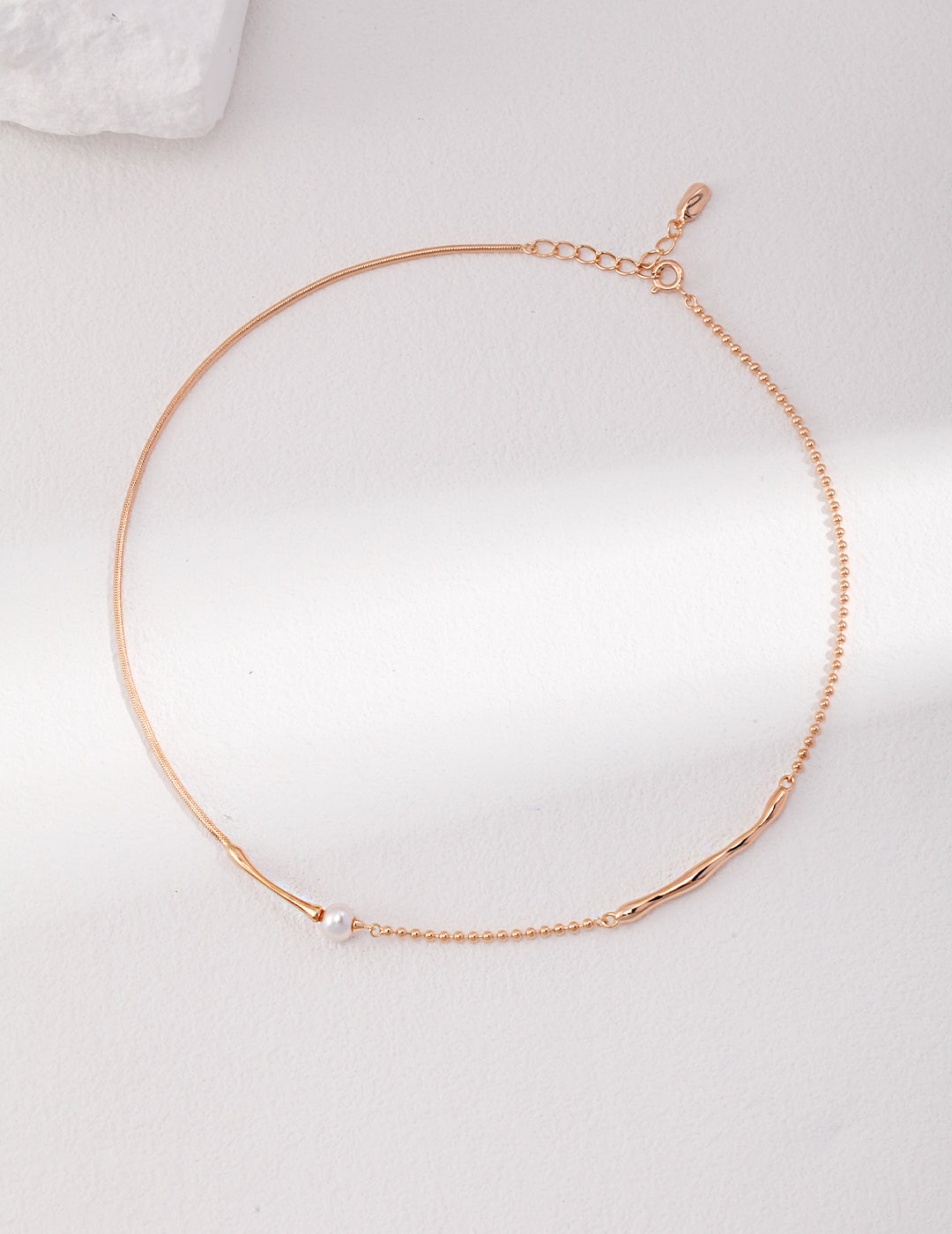 S925 Sterling Silver Pearl Necklace (D0294)