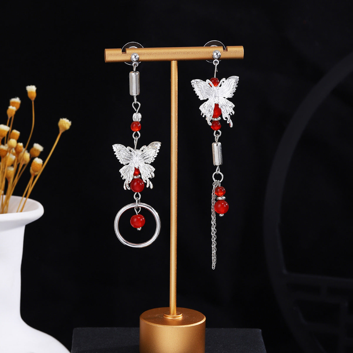 New Chinese Classic Style Butterfly Element Drop Earrings (TE10)
