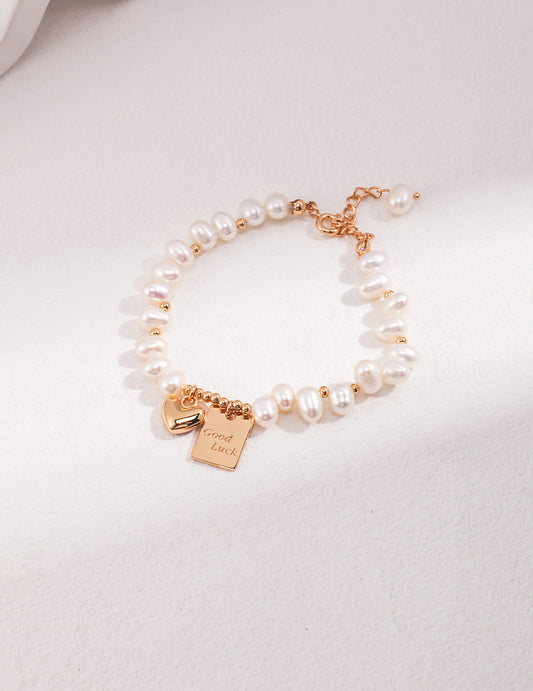 S925 Sterling Silver Natural Pearl Bracelet Adjustable (SL0088)
