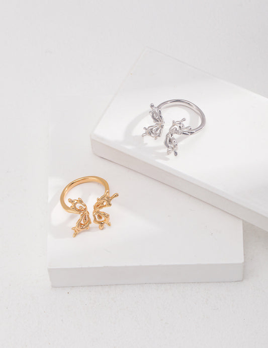 S925 Sterling Silver Phalaenopsis Ring (J0207)