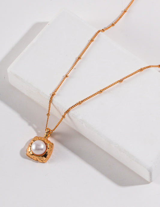 Artisanal S925 Sterling Silver Pearl Necklace (D0359)