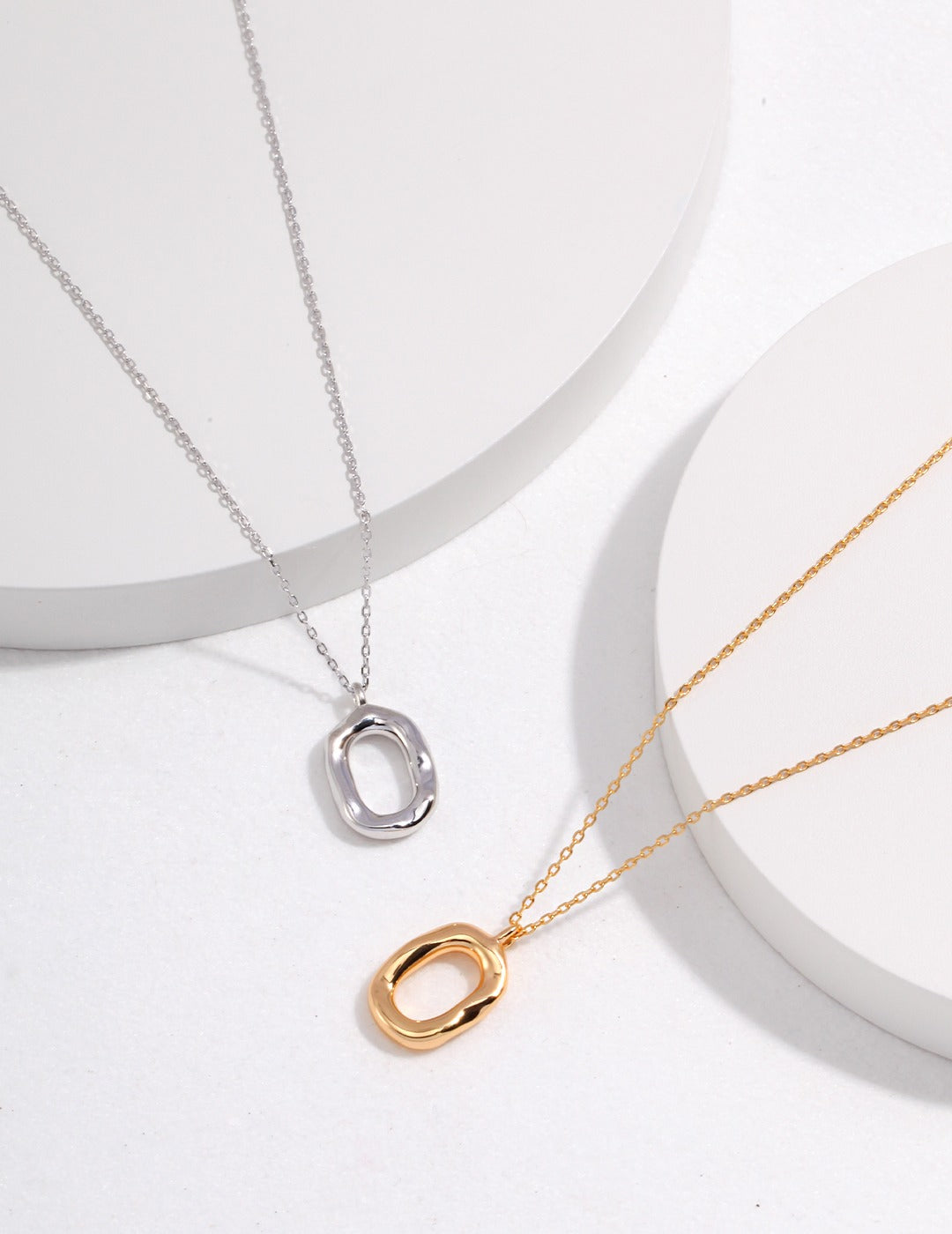 S925 Sterling Silver Minimalist Square Pendant Necklace (D0202)