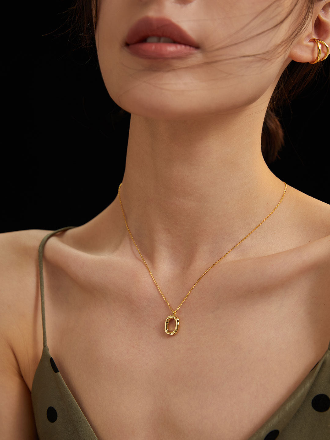 S925 Sterling Silver Minimalist Square Pendant Necklace (D0202)