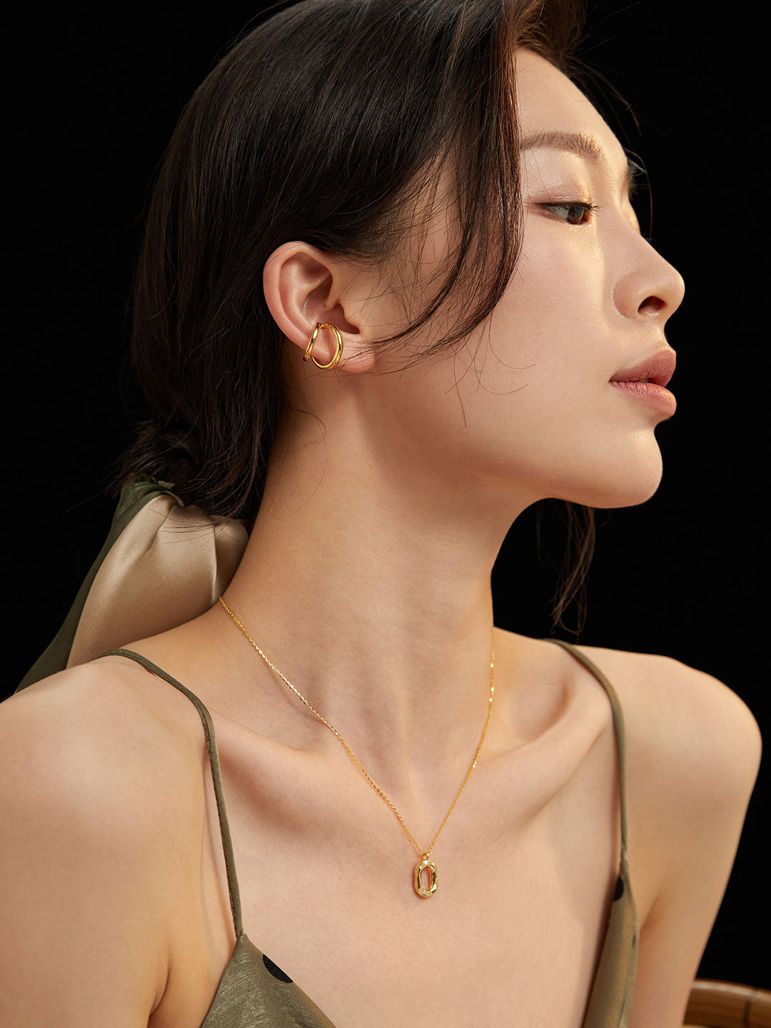 S925 Sterling Silver Minimalist Square Pendant Necklace (D0202)