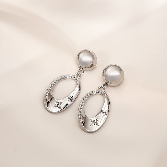 Alloy Exquisite Drop Earrings with Silver Plated Needles (TE27)